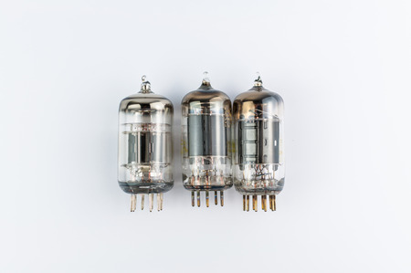 Vacuum tubes  isolated  on white の写真素材