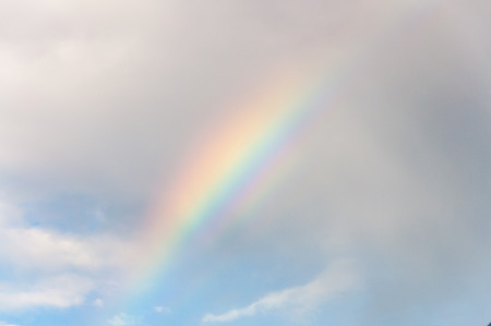Rainbow across the skyの写真素材