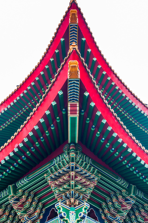 Taipei, Taiwan - May 01, 2016: Close up view of Taiwan National Theater, Located in the Boai...