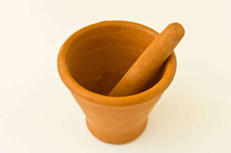 thai traditional kitchenware for somtamの写真素材