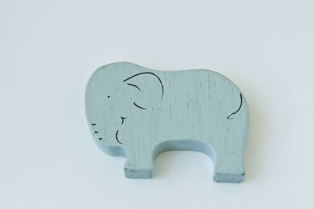 gray wooden elephantの写真素材