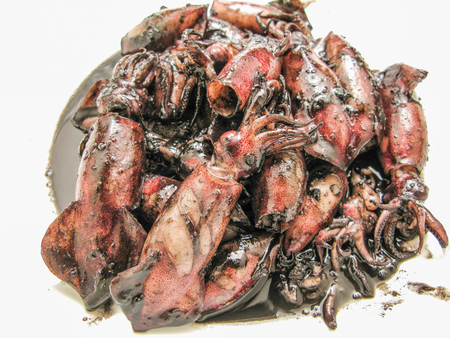 Boiled squid food menu for the restaurant