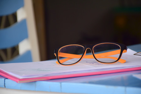Glasses placed on the table