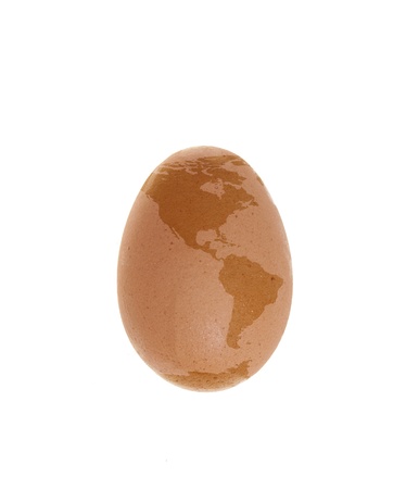 Egg globe map Americaの写真素材
