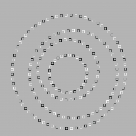 illusion picture of four perfect circlesのイラスト素材