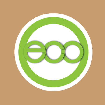 Eco recycle paper tag signのイラスト素材