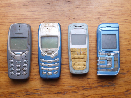 Old fashioned style mobile phoneの写真素材