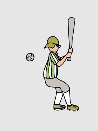 Baseball player drawing clipのイラスト素材
