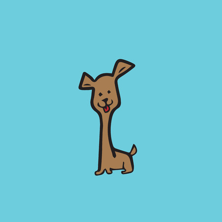Dog character cartoon vector drawingのイラスト素材
