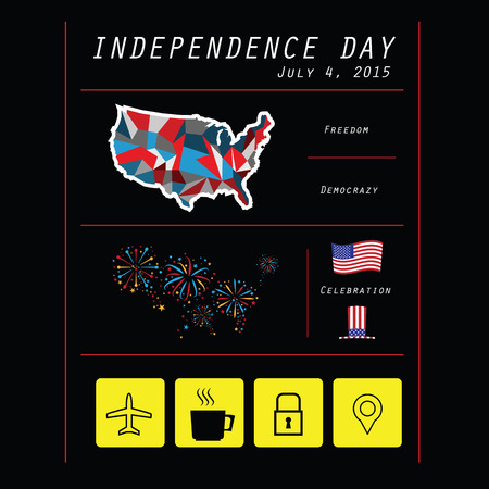 American Independence day infographic vectorのイラスト素材