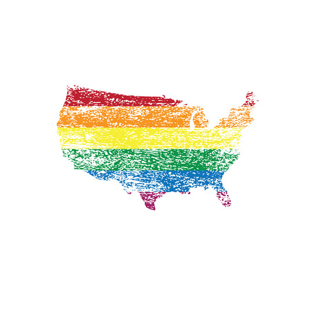 LGBT pride America color poster vectorのイラスト素材