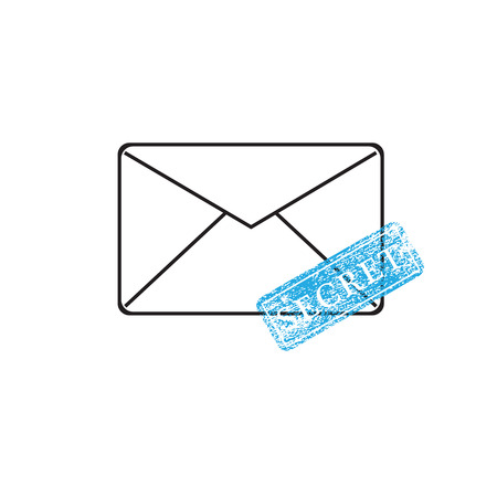 Stamp secret envelop grunge vectorのイラスト素材