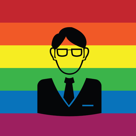 LGBT pride color poster vectorのイラスト素材