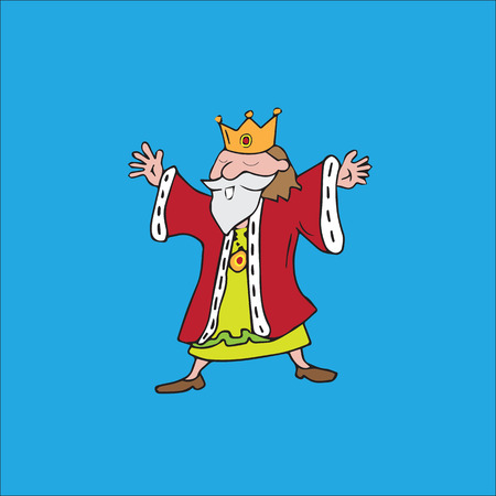 King cartoon drawing character vectorのイラスト素材