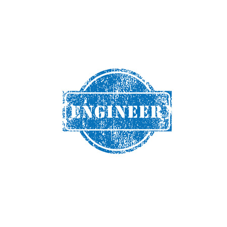 Badge stamp engineer texture iconのイラスト素材