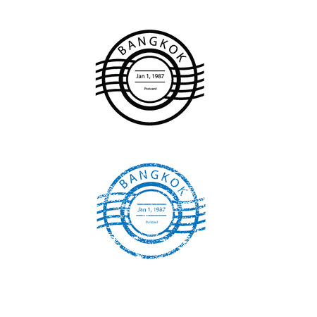 Postal imprint stamp graphic textureのイラスト素材