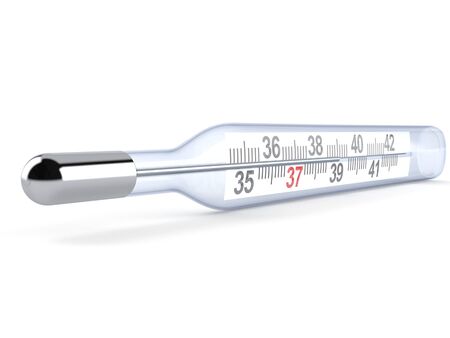 Thermometer isolated on white backgroundの写真素材
