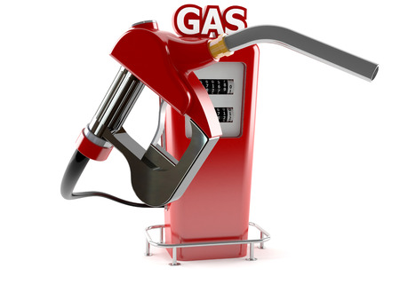 Gas station isolated on white backgroundの写真素材