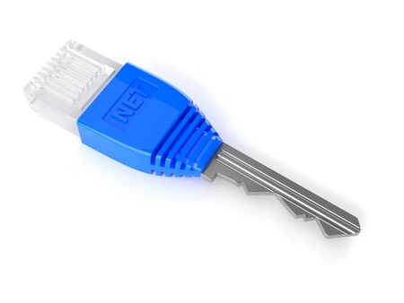 Network key isolated on white background