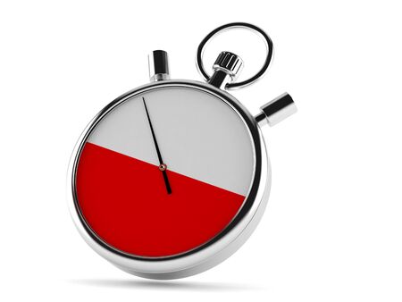 Polish stopwatch isolated on white backgroundの写真素材