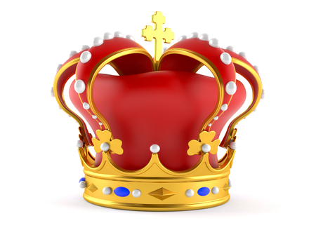 Crown isolated on white backgroundの写真素材