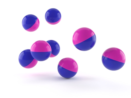 Paintball balls isolated on white backgroundの写真素材