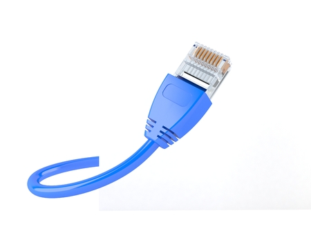Network cable isolated on white background