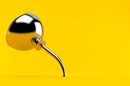 Oil can isolated on orange background