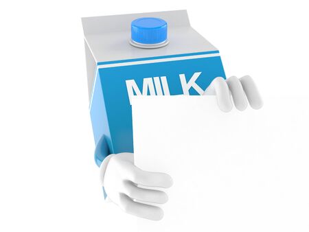 Milk character isolated on white backgroundの写真素材