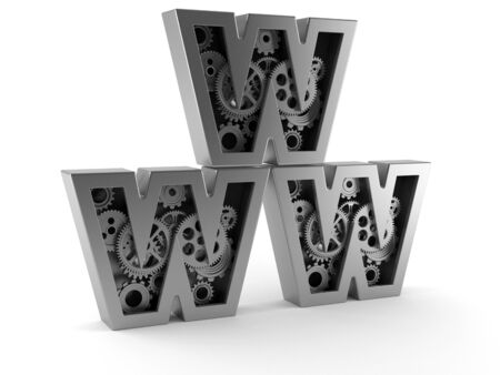 WWW concept isolated on white backgroundの写真素材