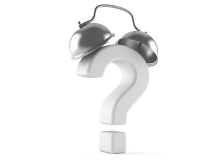 Question mark alert concept isolated on white backgroundの写真素材