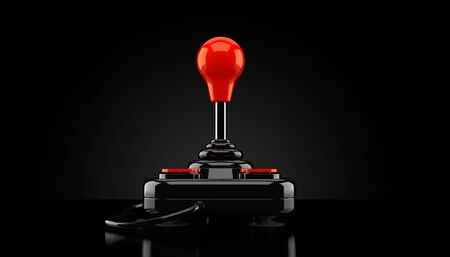 Joystick on black background