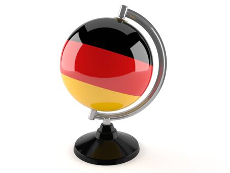 German globe isolated on white backgroundの写真素材