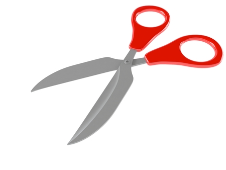 Scissors isolated on white backgroundの写真素材
