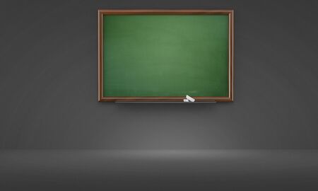 Blackboard on gray backgroundの写真素材