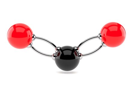 Carbon dioxide symbol isolated on white backgroundの写真素材
