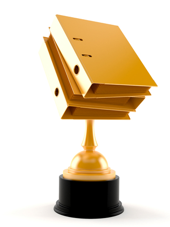 Bookkeeping trophy isolated on white backgroundの写真素材