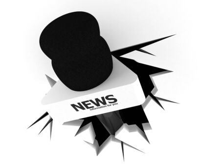 Microphone isolated on white backgroundの写真素材