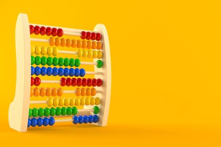 Abacus isolated on orange backgroundの写真素材
