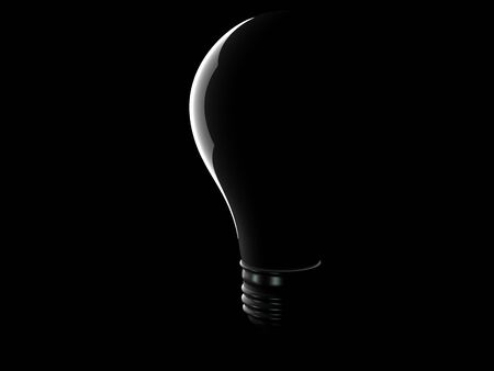 Light bulb concept on black backgroundの写真素材