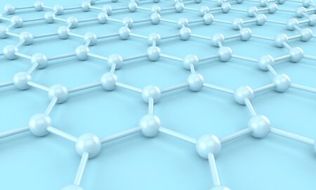 Graphene concept on blue background