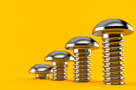 Industry growth concept isolated on orange background. 3d illustrationの写真素材