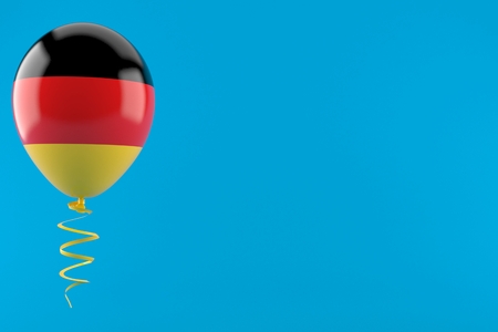 German party isolated on blue background. 3d illustrationの写真素材