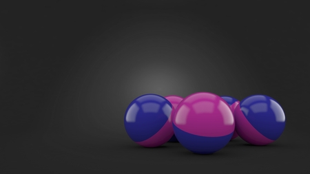 Paintball balls on gray background. 3d illustrationの写真素材