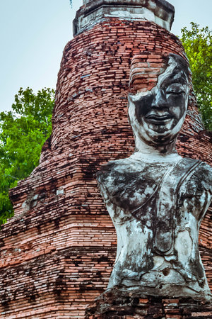 ancient remains of   sukhothai historical park Thai,statue in religion Thailand , are public domain ,no restrict in copy or use . This photo taken these conditionsの写真素材
