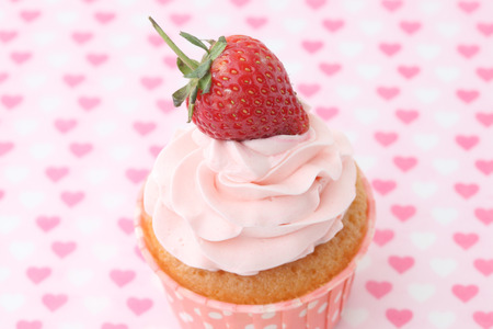 Valentine cupcakeの写真素材