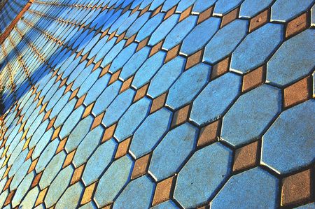 Abstract of paved footpathの写真素材