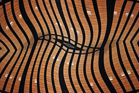 Abstract design from towerblock windowsの写真素材