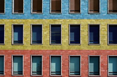 Office windows in Helsinkiの写真素材