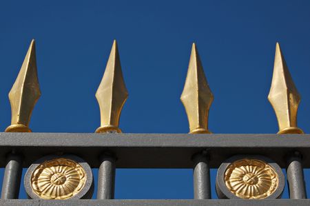 Ornate Helsinki fenceの写真素材